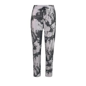 Alembika Urban Storm Print Tapered Pants Black Grey Drawstring NWT $288 US 4, 6